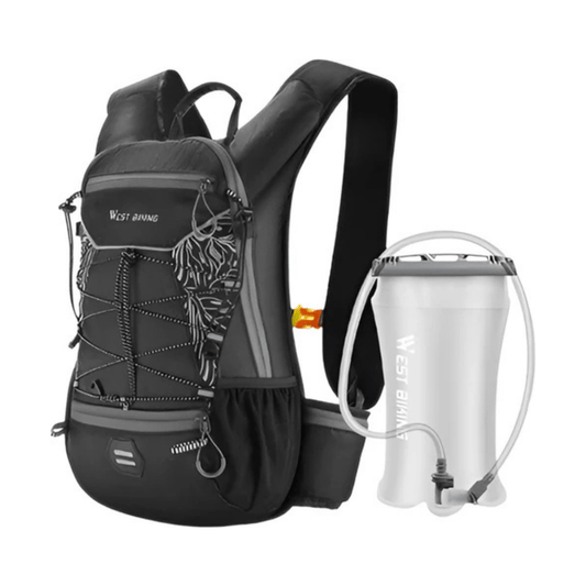 CarryQuest® - Fietsrugzak - Ultralicht 16L Backpack - 1.5L Clip TPU Water Bag - Waterbestendig - Grijs