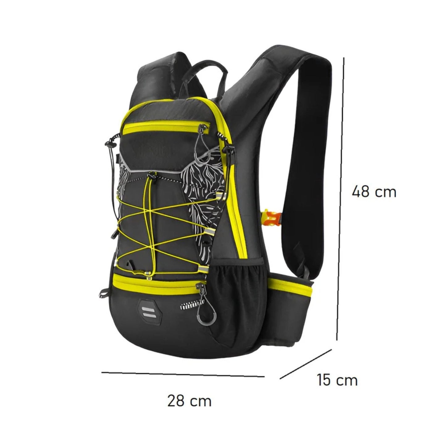 CarryQuest® - Fietsrugzak - Ultralicht 16L Backpack - Waterbestendig - Wandelrugzak - GeelCarryQuestsimple