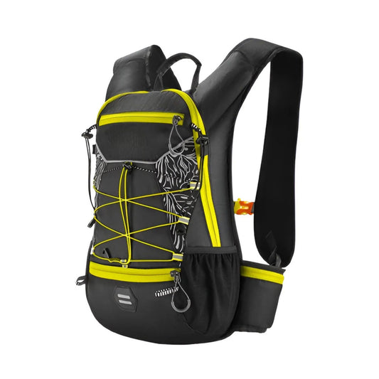 CarryQuest® - Fietsrugzak - Ultralicht 16L Backpack - Waterbestendig - Wandelrugzak - Geel