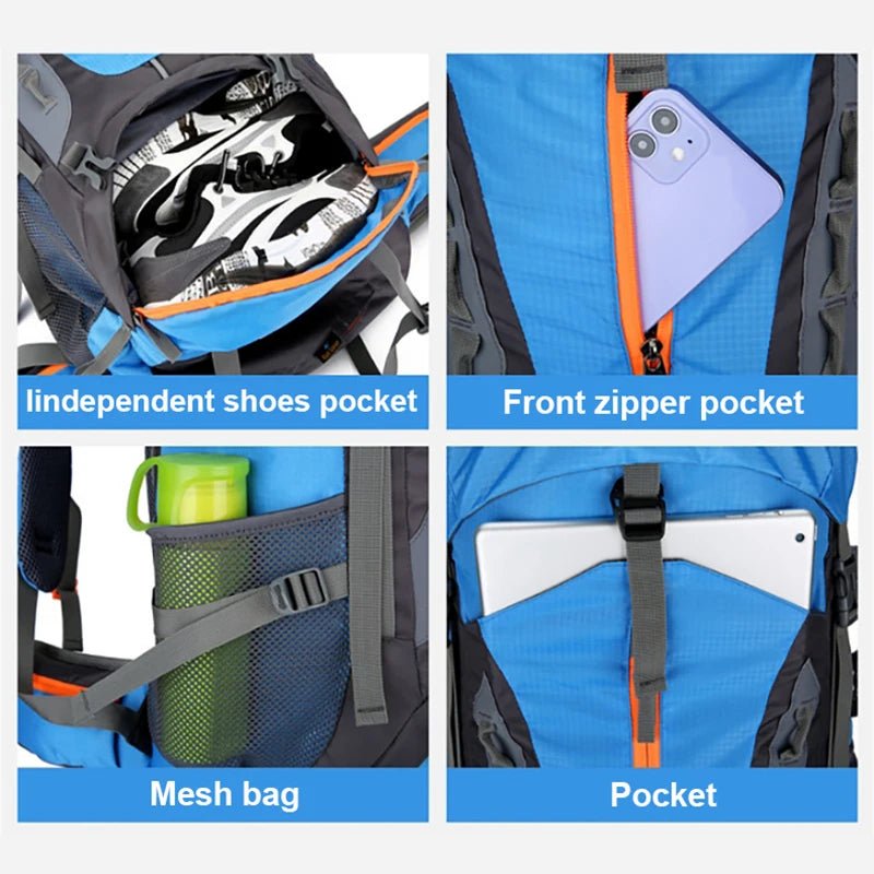 CarryQuest® - Grote Camping Hiking Wandel Rugzak - 70L - 5 kleurenCarryQuestWandel Rugzak