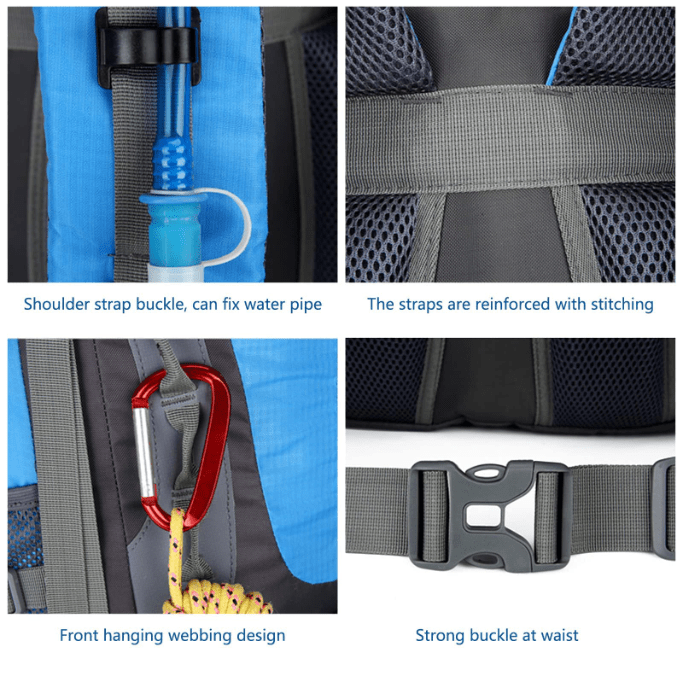CarryQuest® - Grote Camping Hiking Wandel Rugzak - 70L - 5 kleurenCarryQuestWandel Rugzak