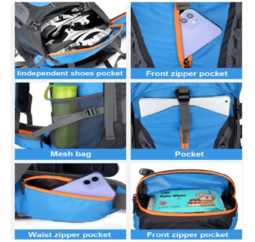 CarryQuest® - Grote Camping Hiking Wandel Rugzak - 70L - 5 kleurenCarryQuestWandel Rugzak
