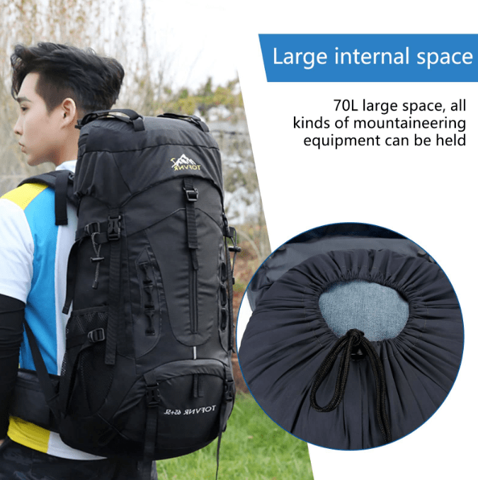 CarryQuest® - Grote Camping Hiking Wandel Rugzak - 70L - 5 kleurenCarryQuestWandel Rugzak