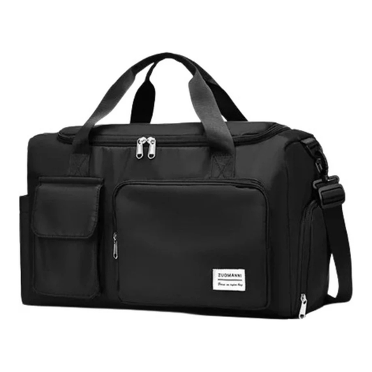 CarryQuest® - Grote Capaciteit Reistas voor Dames - Droog - Nat - Handbagage - Sporttas - Nylon - Lichtgewicht - Zwart