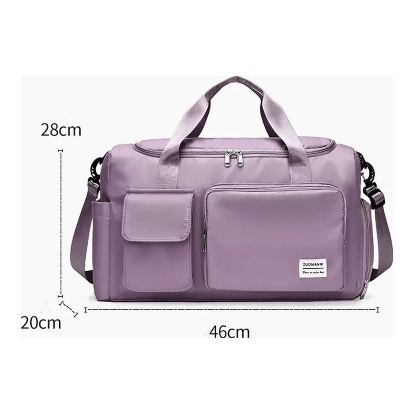 CarryQuest® - Grote Capaciteit Reistas voor Dames - Droog - Nat - Handbagage - Sporttas - Nylon - Lichtgewicht - ZwartCarryQuestsimple