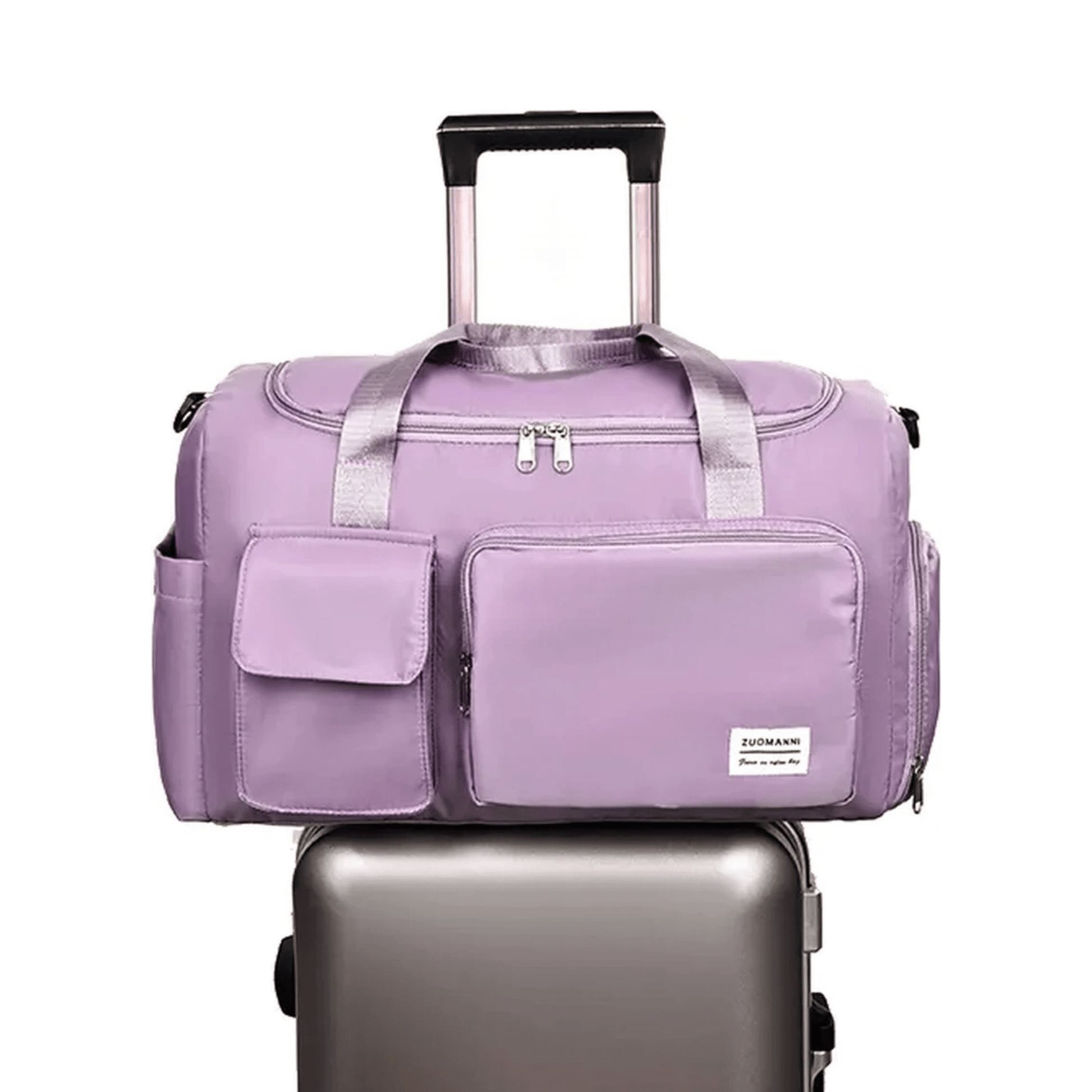 CarryQuest® - Grote Capaciteit Reistas voor Dames - Droog - Nat - Handbagage - Sporttas - Nylon - Lichtgewicht - Zwart