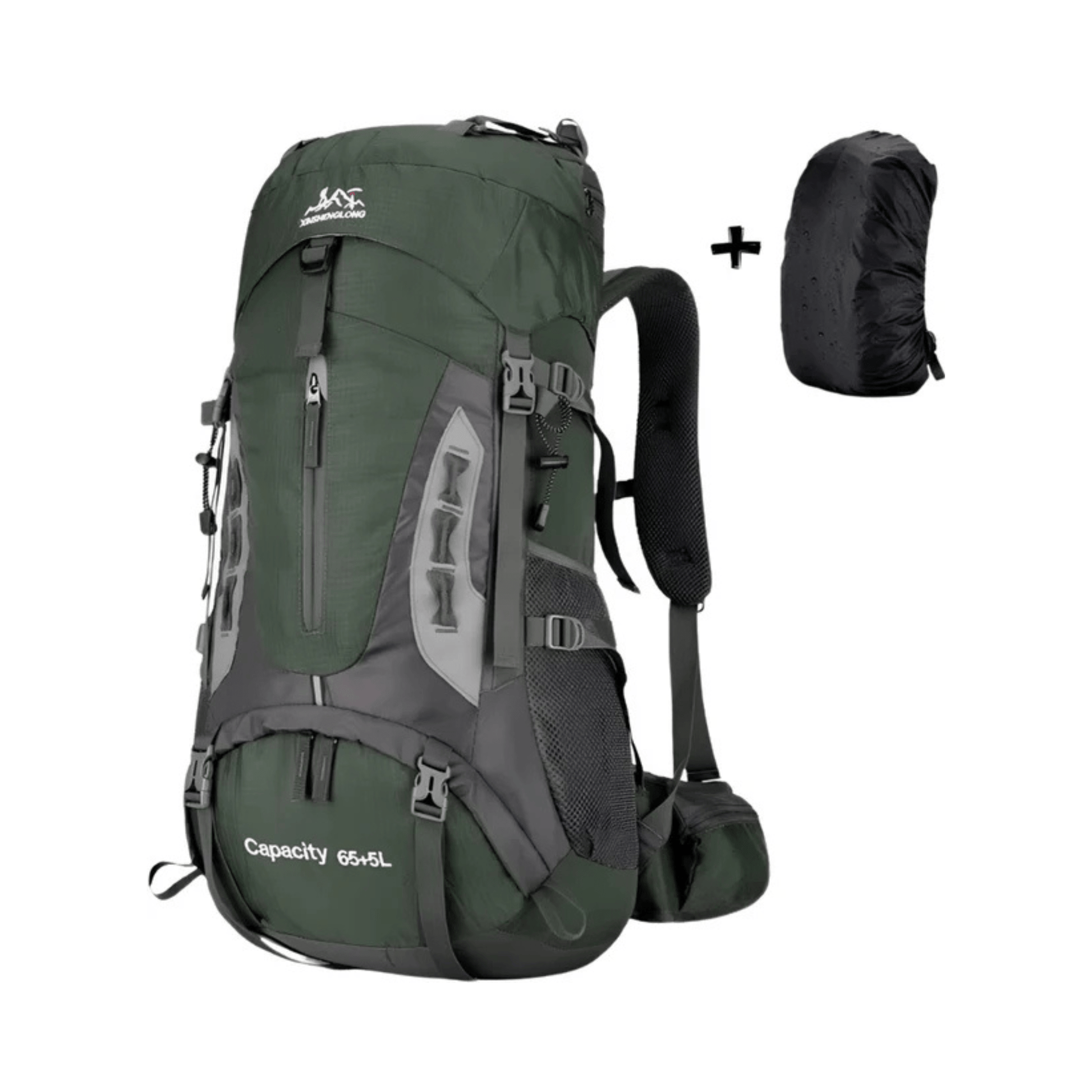 CarryQuest® - Grote Lichtgewicht Nylon Hiking - Voor - Groen