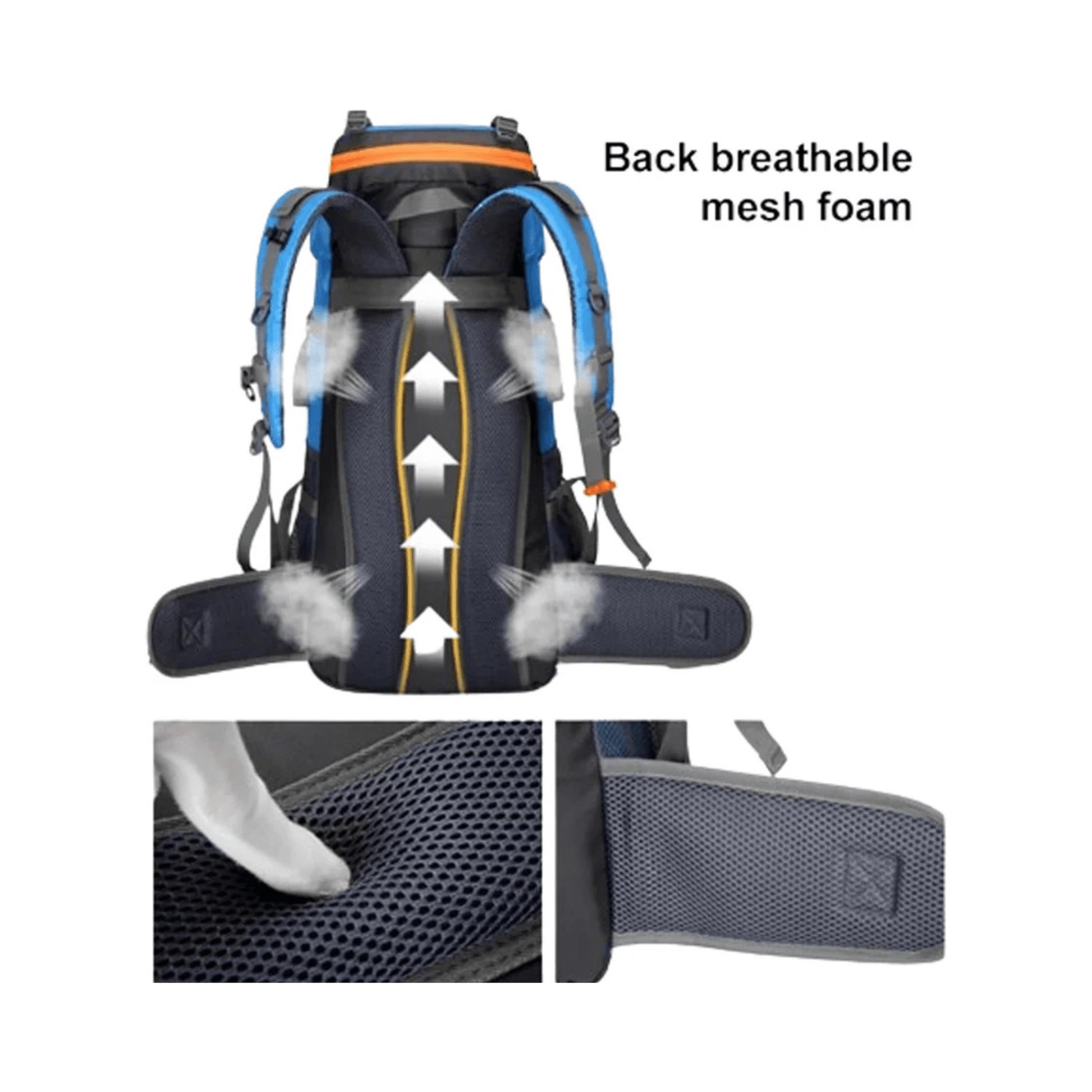 CarryQuest® - Grote Lichtgewicht Nylon Hiking - Voor - Oranje