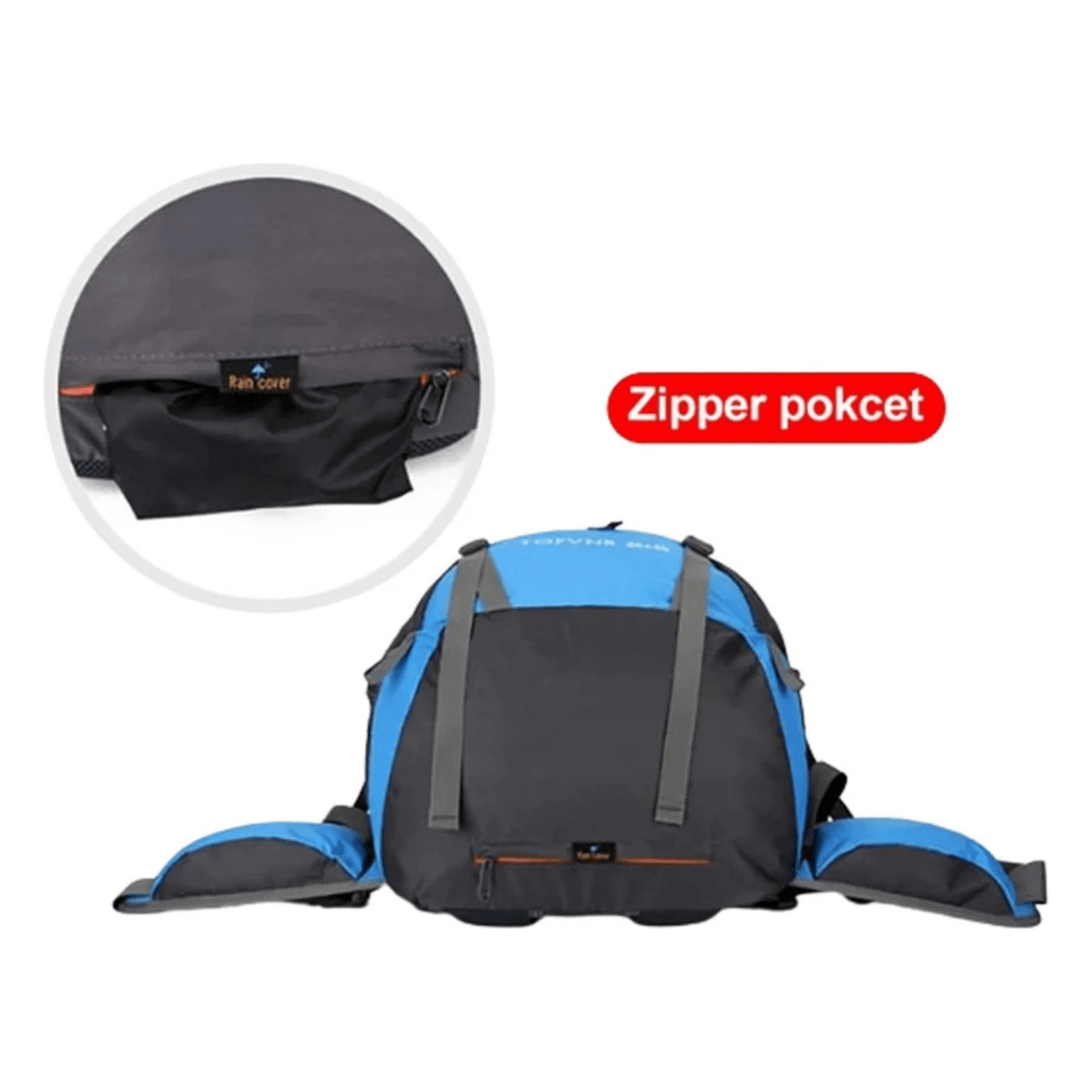 CarryQuest® - Grote Lichtgewicht Nylon Hiking - Voor - Oranje