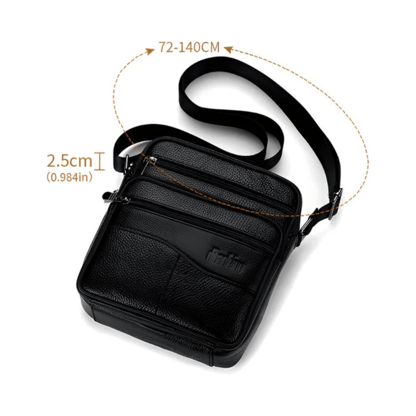 CarryQuest® - Heren Lederen Schoudertas - Echt Leder - DonkerbruinCarryQuestsimple