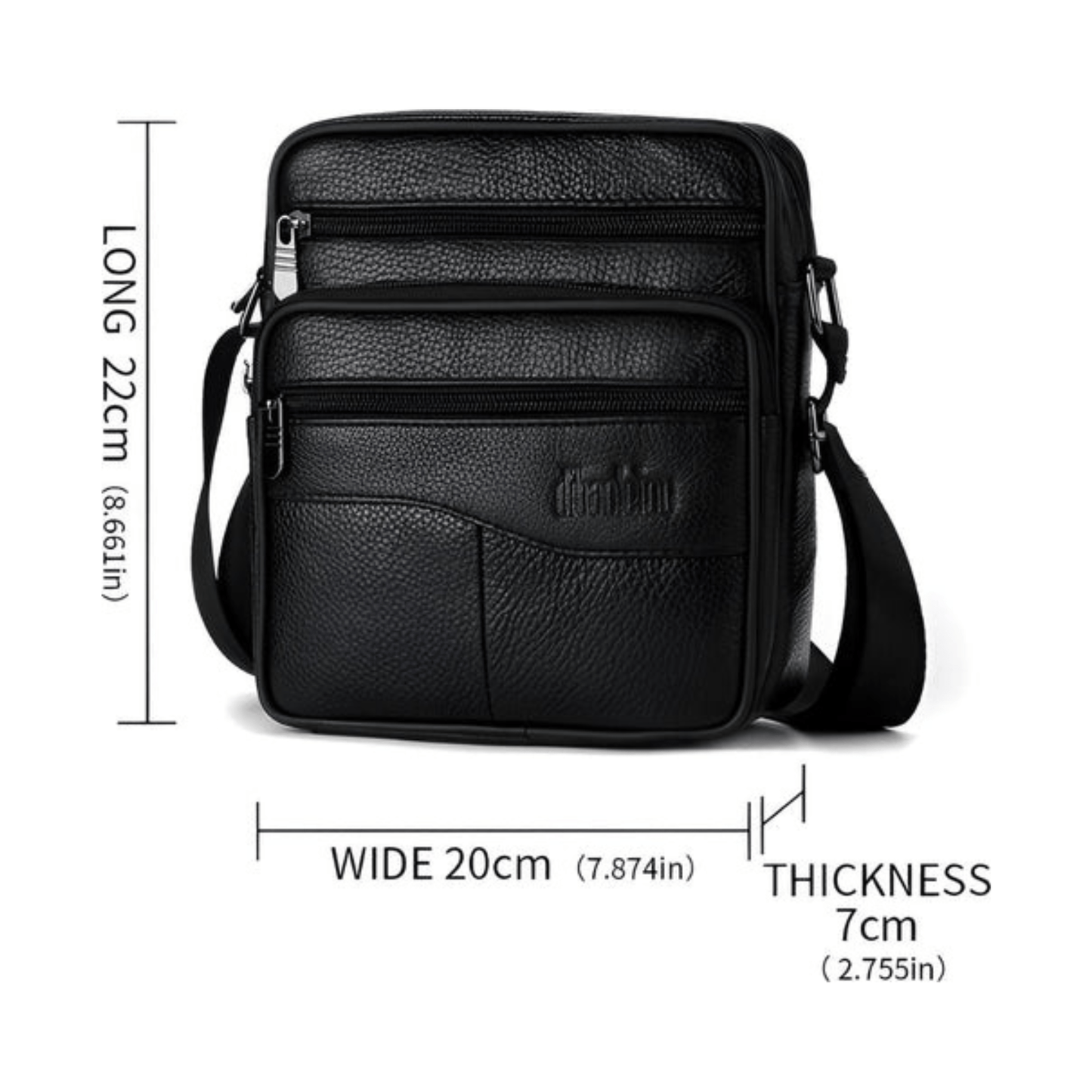 CarryQuest® - Heren Lederen Schoudertas - Echt Leder - DonkerbruinCarryQuestsimple
