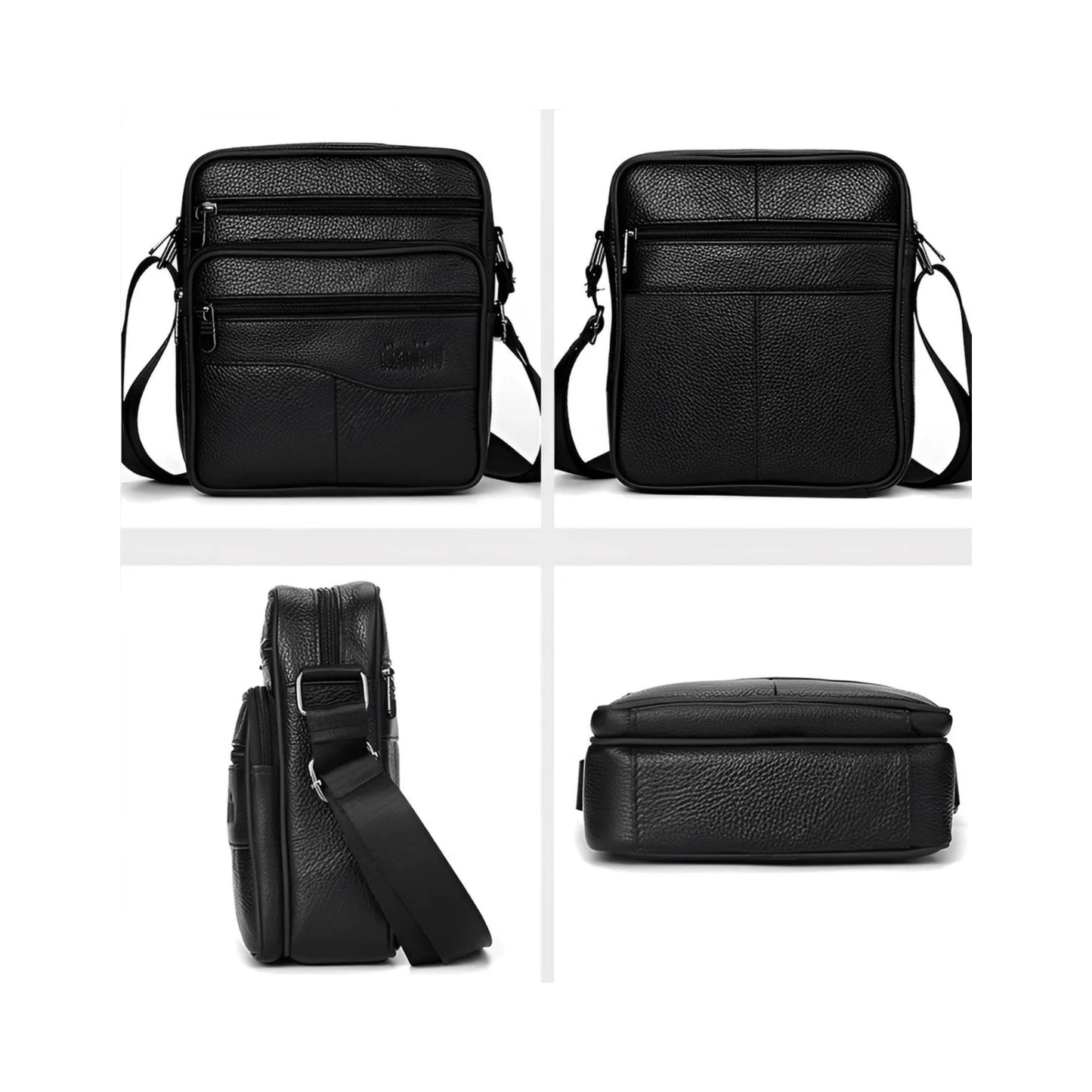 CarryQuest® - Heren Lederen Schoudertas - Echt Leder - DonkerbruinCarryQuestsimple