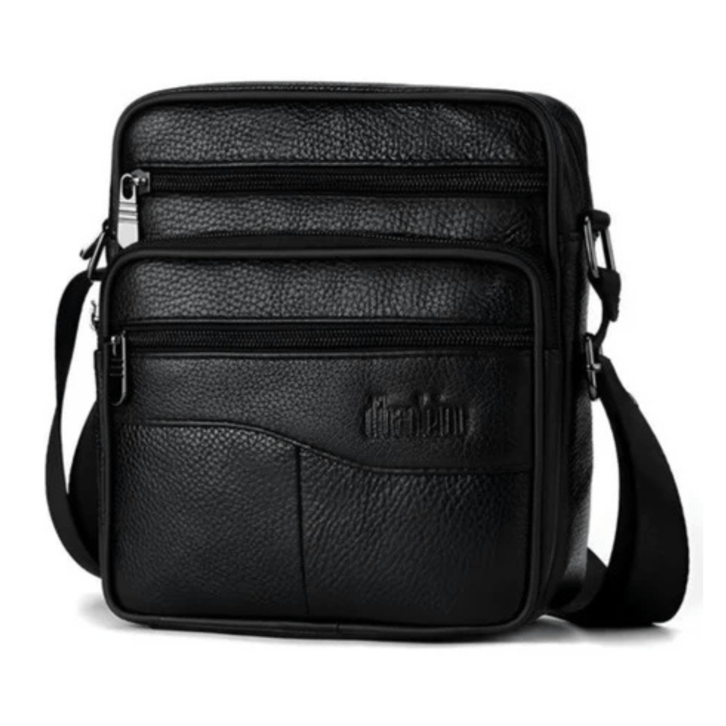 CarryQuest® - Heren Lederen Schoudertas - Echt Leder - ZwartCarryQuestsimple