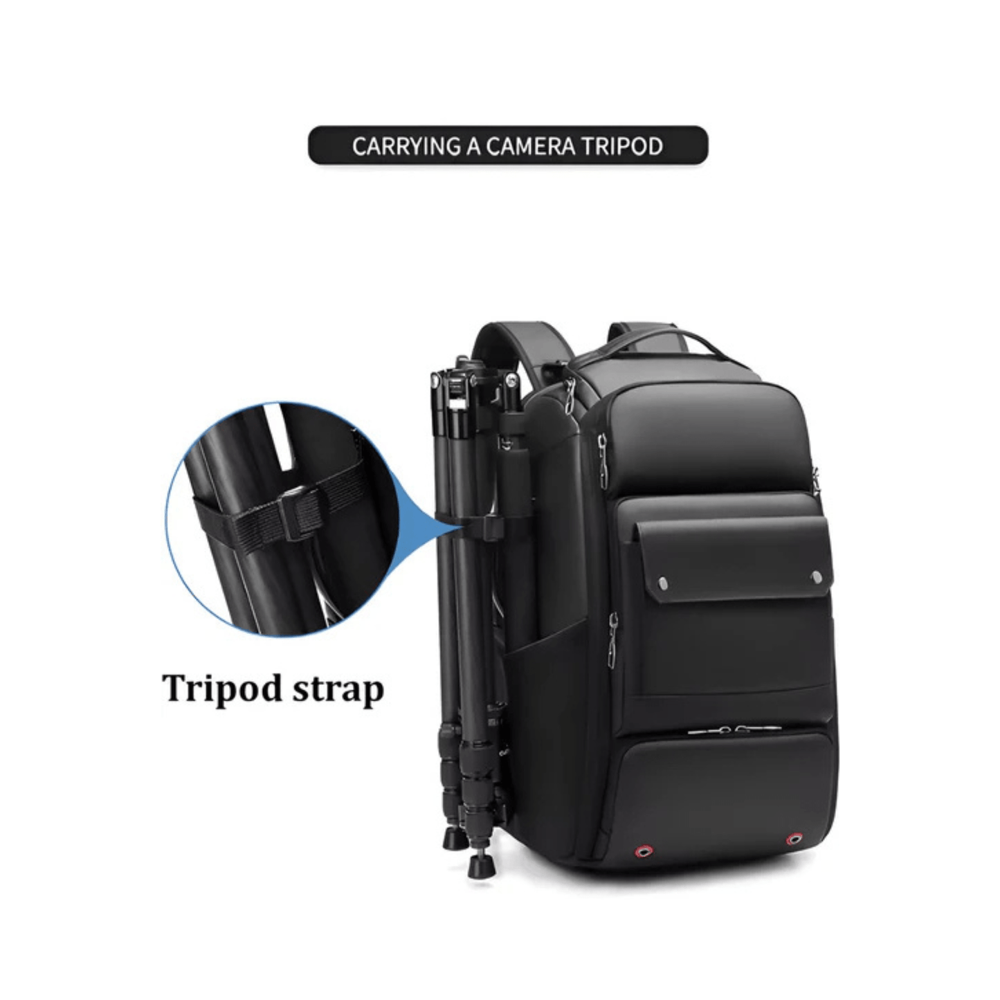 CarryQuest® - Heren Reistas SLR Camerarugzak - 40L - Geschikt voor 17" Laptop - Laptop Rugzak - ZwartCarryQuestsimple