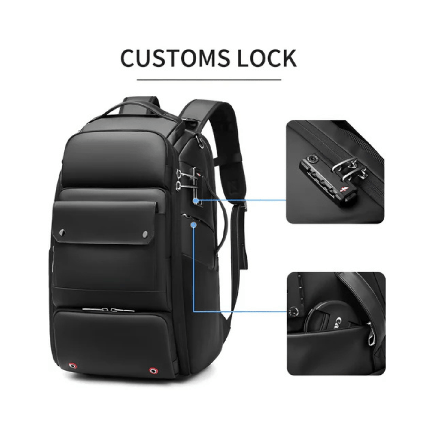 CarryQuest® - Heren Reistas SLR Camerarugzak - 40L - Geschikt voor 17" Laptop - Laptop Rugzak - ZwartCarryQuestsimple