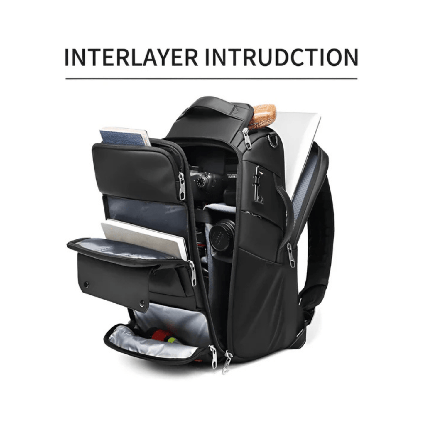 CarryQuest® - Heren Reistas SLR Camerarugzak - 40L - Geschikt voor 17" Laptop - Laptop Rugzak - ZwartCarryQuestsimple