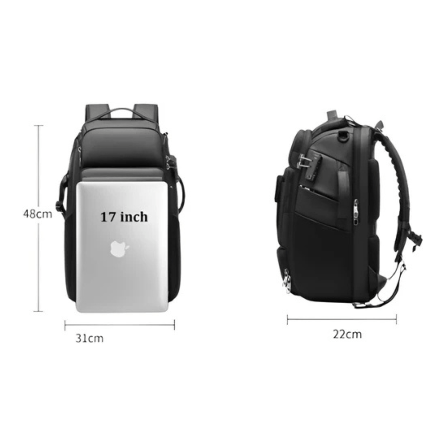 CarryQuest® - Heren Reistas SLR Camerarugzak - 40L - Geschikt voor 17" Laptop - Laptop Rugzak - ZwartCarryQuestsimple