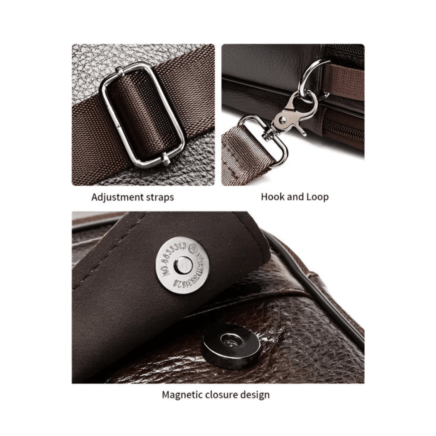 CarryQuest® - Heren Schoudertas - Casual crossbody messenger van leer - ZwartCarryQuestsimple