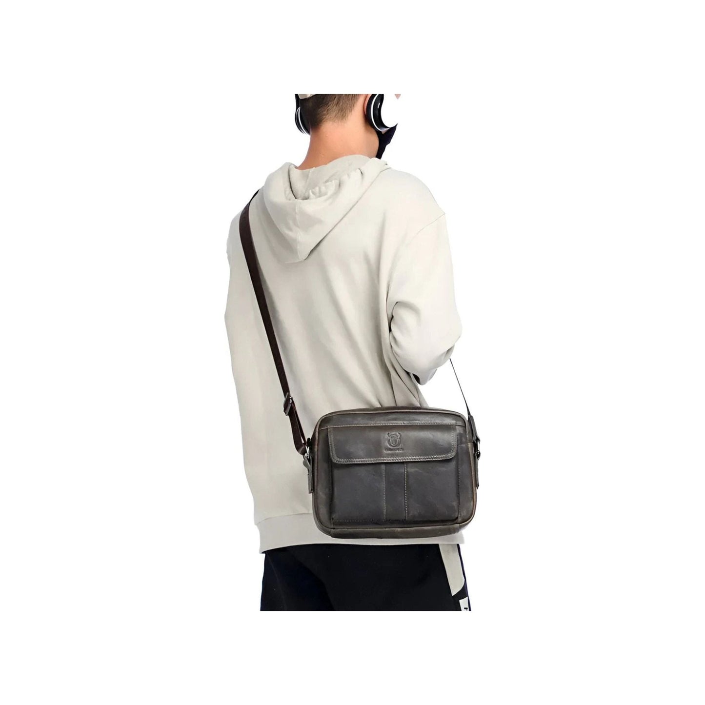CarryQuest® - Heren Schoudertas - Handtas - Crossbody Messenger Tassen - KhakiCarryQuestsimple