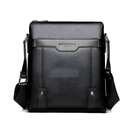 CarryQuest® - Heren Schoudertas PU Leder - Koerierstas - Zakelijke Tassen - Zwart