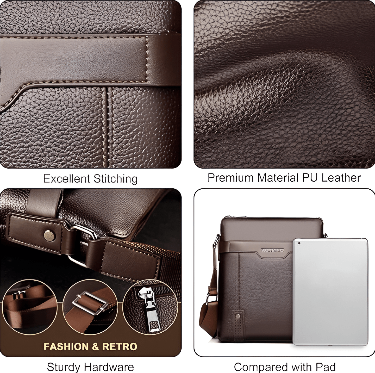 Carryquest® - Heren Schoudertas PU Leder - Zakelijke Tassen - Clutch - 2 kleurenCarryQuestSchoudertas Heren