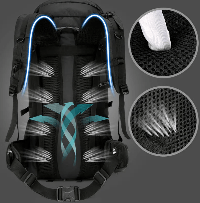 CarryQuest® - Hiking Rugzak 60L met Regenhoes - 5 KleurenCarryQuestWandel Rugzak60L