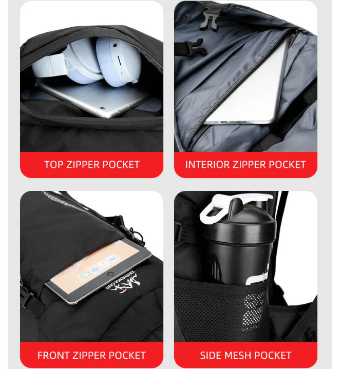 CarryQuest® - Hiking Rugzak 60L met Regenhoes - 5 KleurenCarryQuestWandel Rugzak60L