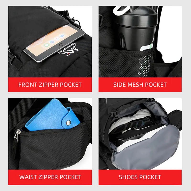 CarryQuest® - Hiking Rugzak 60L met Regenhoes - 5 KleurenCarryQuestWandel Rugzak60L