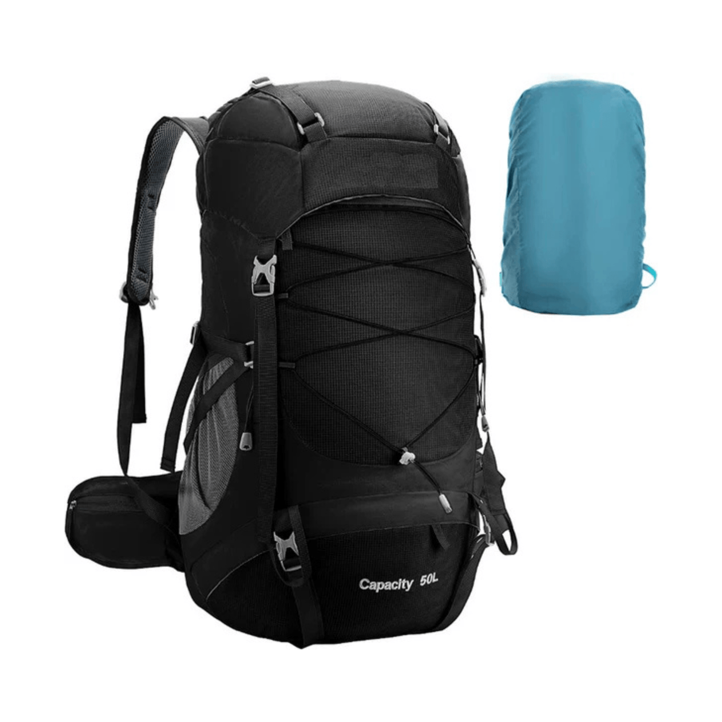CarryQuest® - hiking/Wandel Rugzak - en Ademend - Duurzaam en Lichtgewicht - Zwart