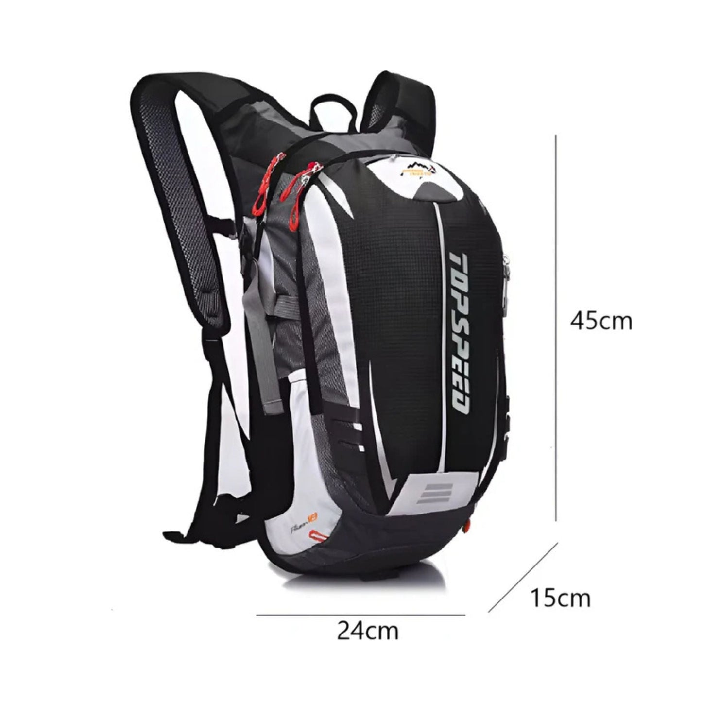 CarryQuest® - Hydratatie Rugzak voor Fietsen - 18L Volume - Fietsen, Wandelen - Zwart