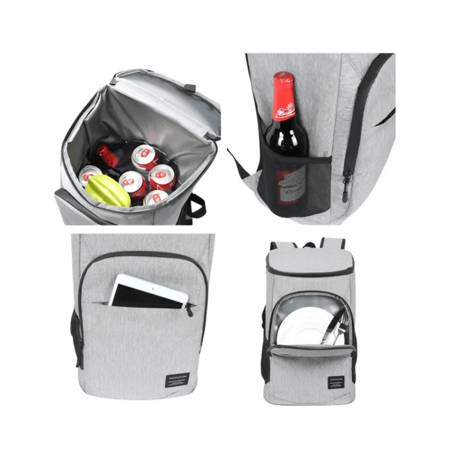CarryQuest® - Ideaal voor Picknicks - Lekvrij & Duurzaam - Voedsel Drank Opbergtas - Zwart