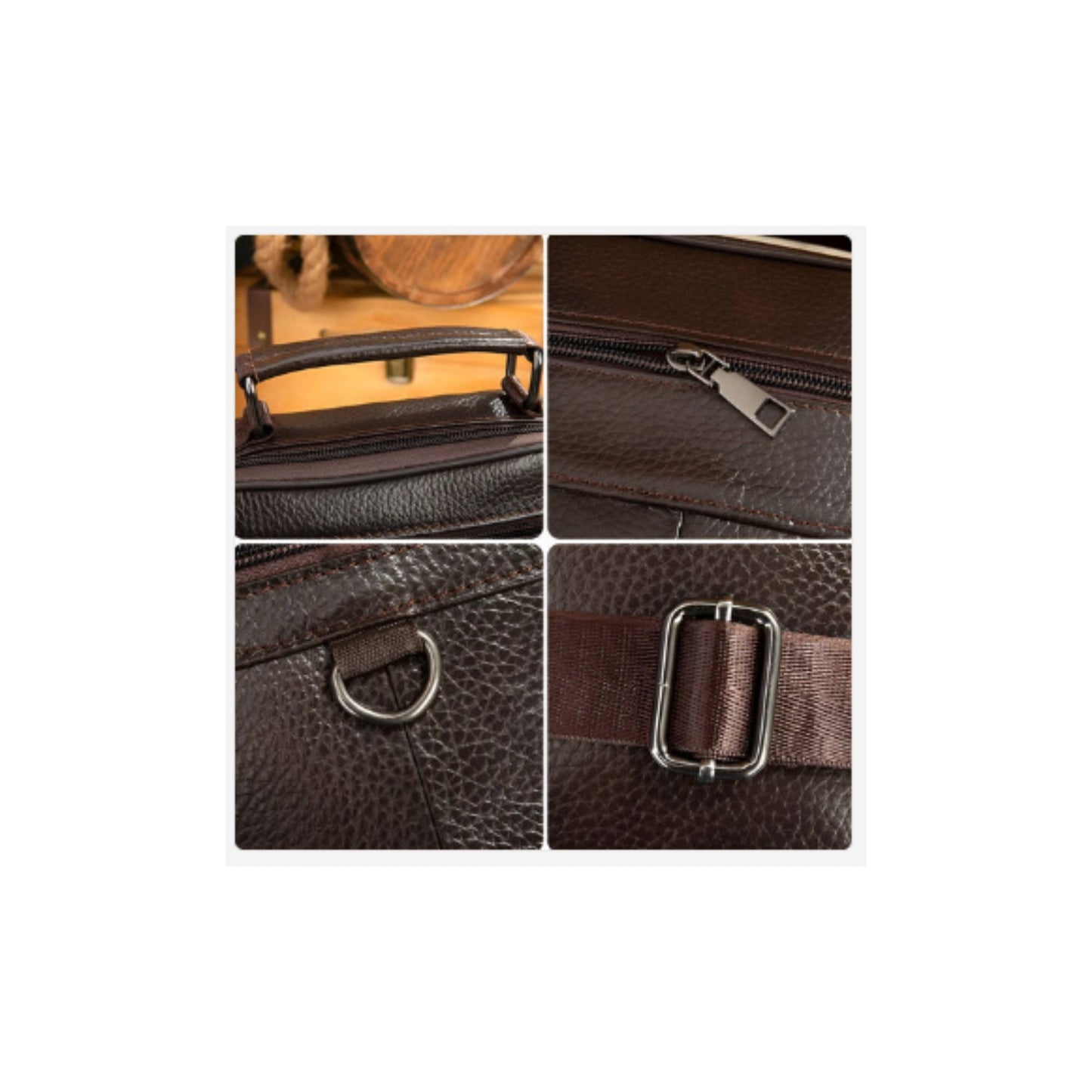 CarryQuest® - Koehuid Schoudertas Heren - Handtassen - Crossbody Tas - KoffieCarryQuestsimple
