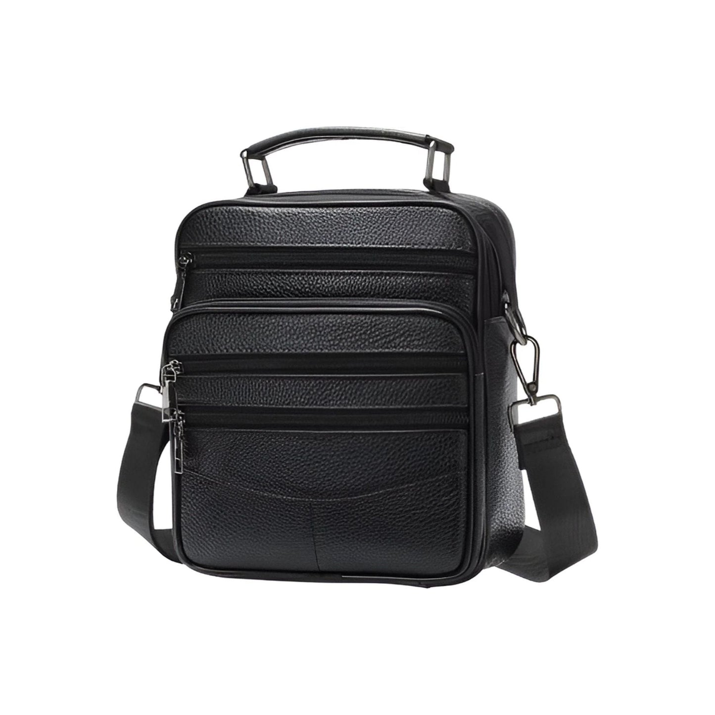 CarryQuest® - Koehuid Schoudertas Heren - Handtassen - Crossbody Tas - ZwartCarryQuestsimple