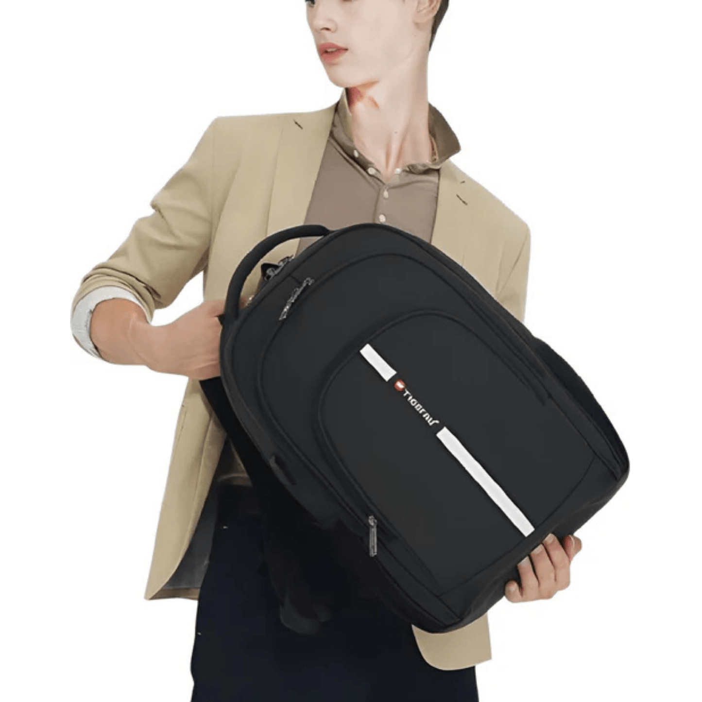 CarryQuest® - Laptop Rugzak 15.6" - Grote Capaciteit + Waterdicht + USB - ZwartCarryQuestsimple