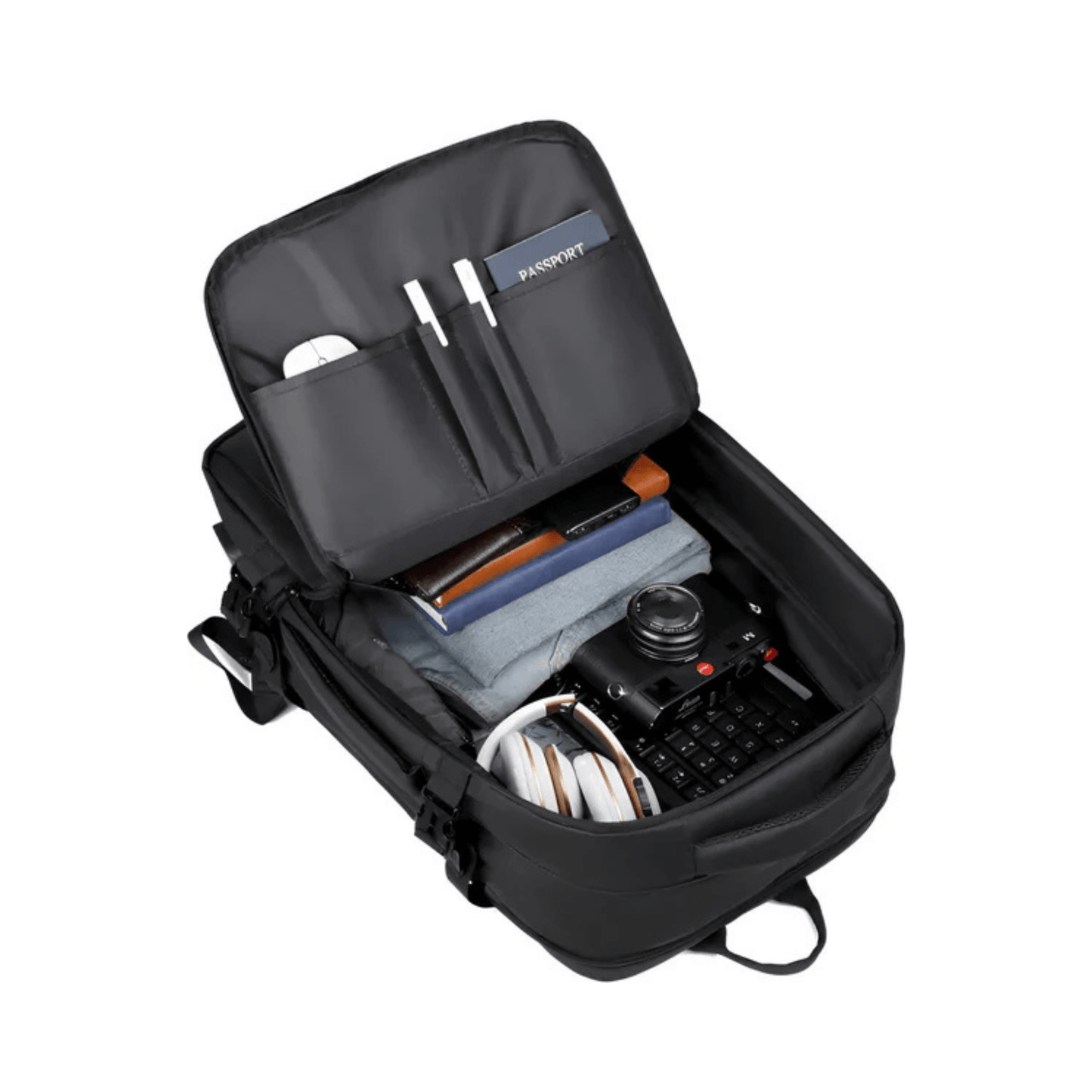 CarryQuest® - Laptop Rugzak - Reistas - Weekendtas - Laptopvak + Grote Capaciteit - ZwartCarryQuestsimple