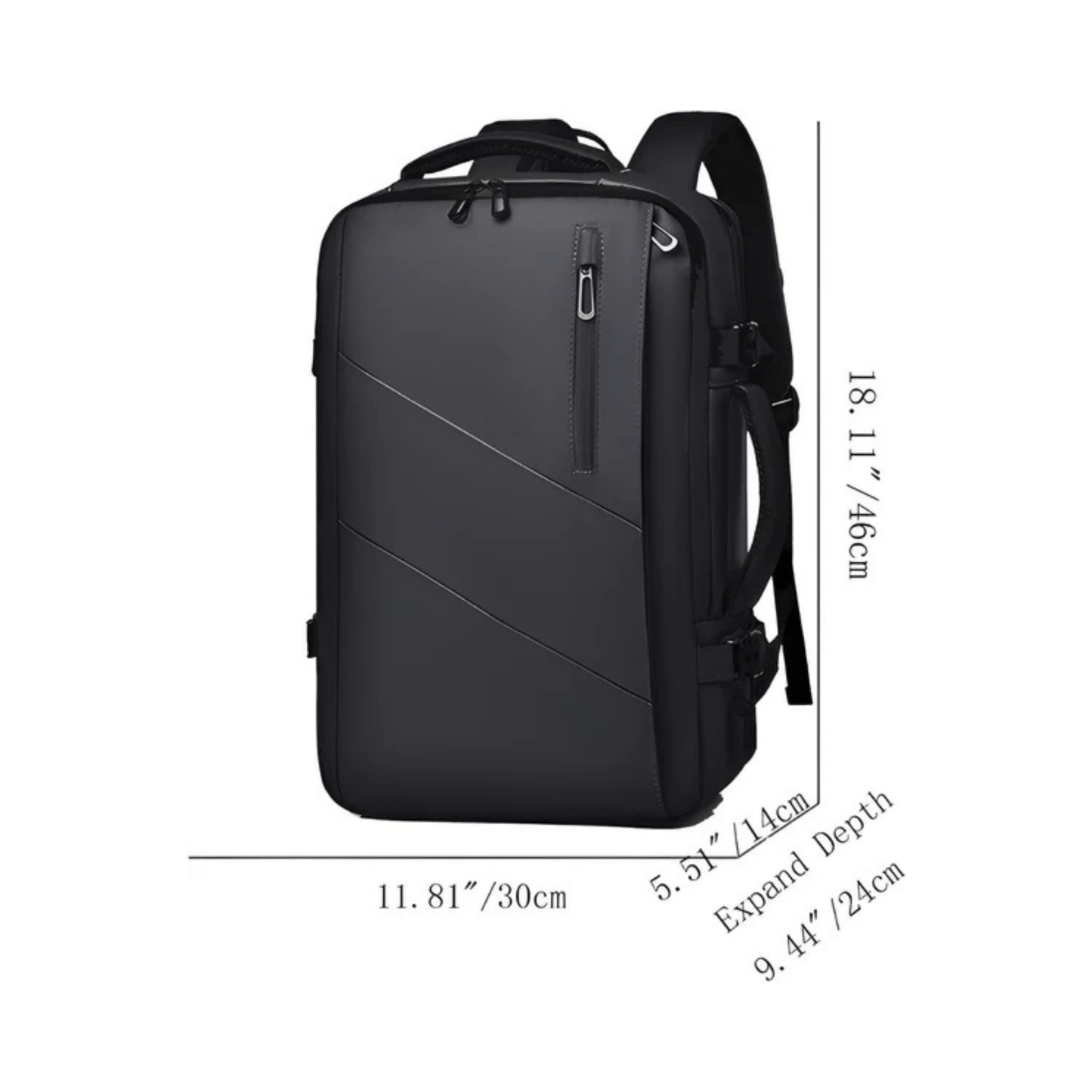CarryQuest® - Laptop Rugzak - Reistas - Weekendtas - Laptopvak + Grote Capaciteit - ZwartCarryQuestsimple