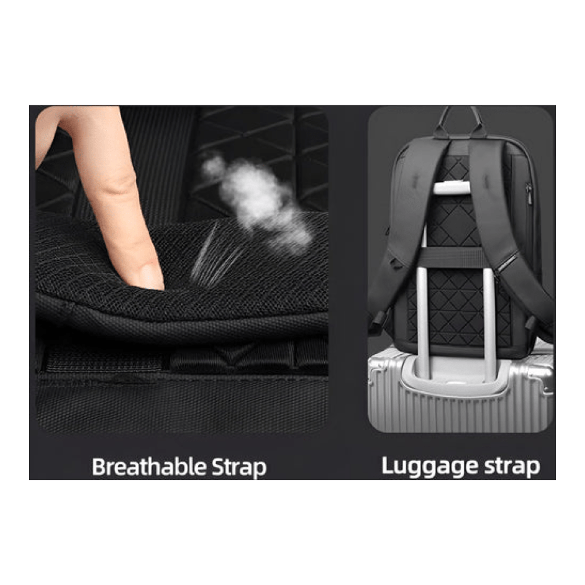 CarryQuest® - Laptop Rugzak voor Mannen - 15.6" Laptoptas - Waterdicht - USB - Oplaadpoort - Groen