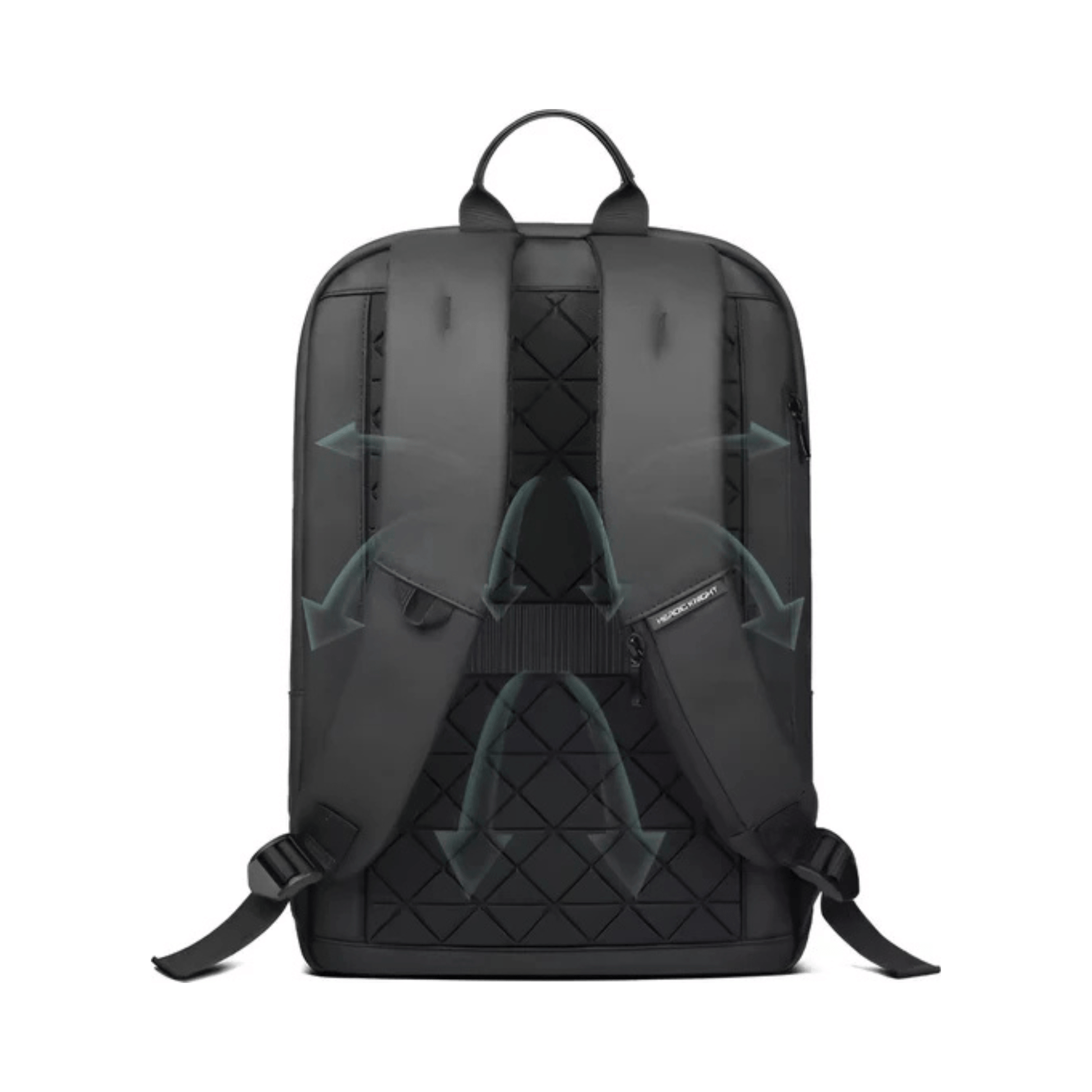 CarryQuest® - Laptop Rugzak voor Mannen - 15.6" Laptoptas - Waterdicht - USB - Oplaadpoort - Groen