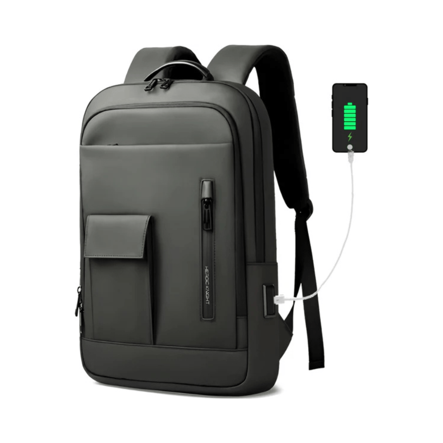 CarryQuest® - Laptop Rugzak voor Mannen - 15.6" Laptoptas - Waterdicht - USB - Oplaadpoort - GroenCarryQuestsimple