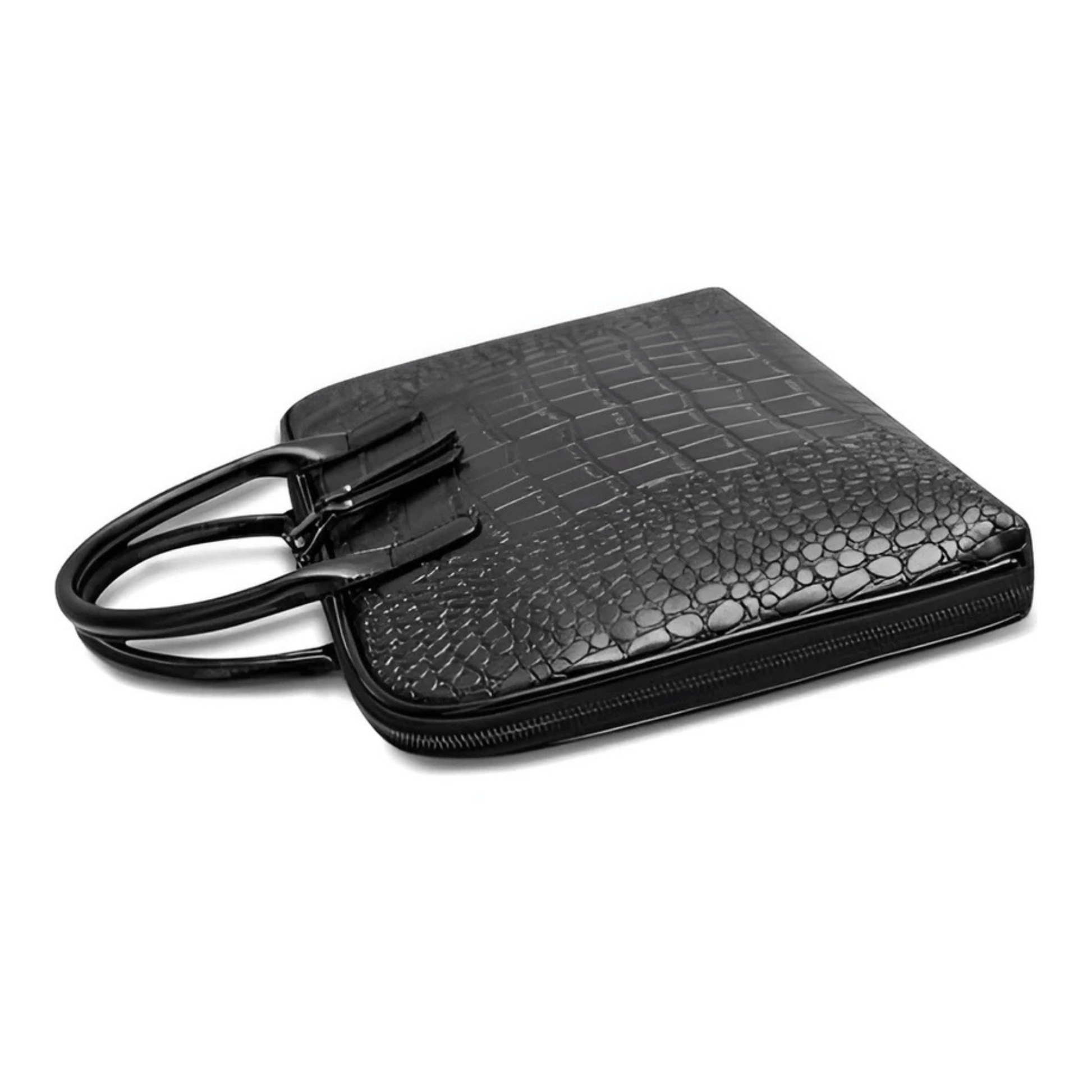 CarryQuest® - Laptoptas - Trendy Dierenprint PU Leren Laptoptas Inch - Zwart