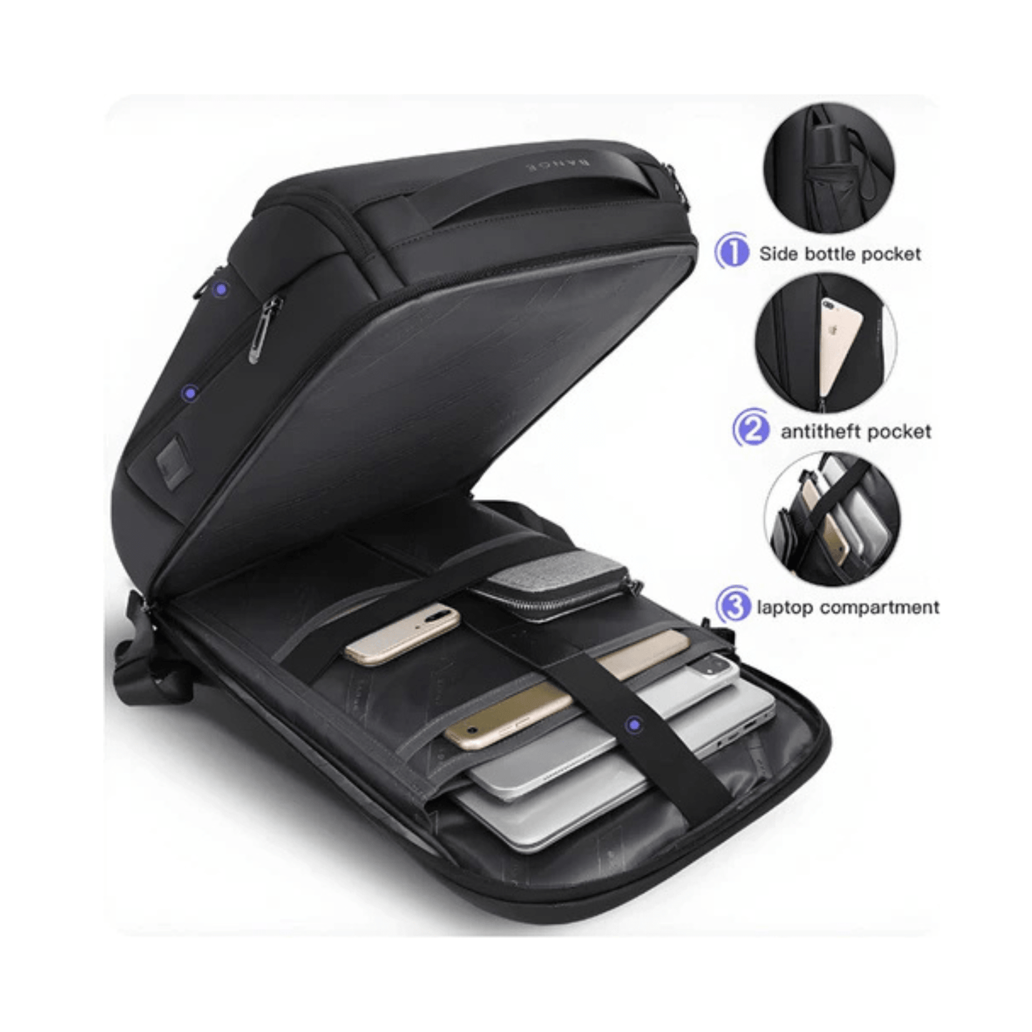 CarryQuest® - Laptoptas - Waterdicht - Nu inclusief JuiceBoxx® Powerbank - GrijsCarryQuestsimple