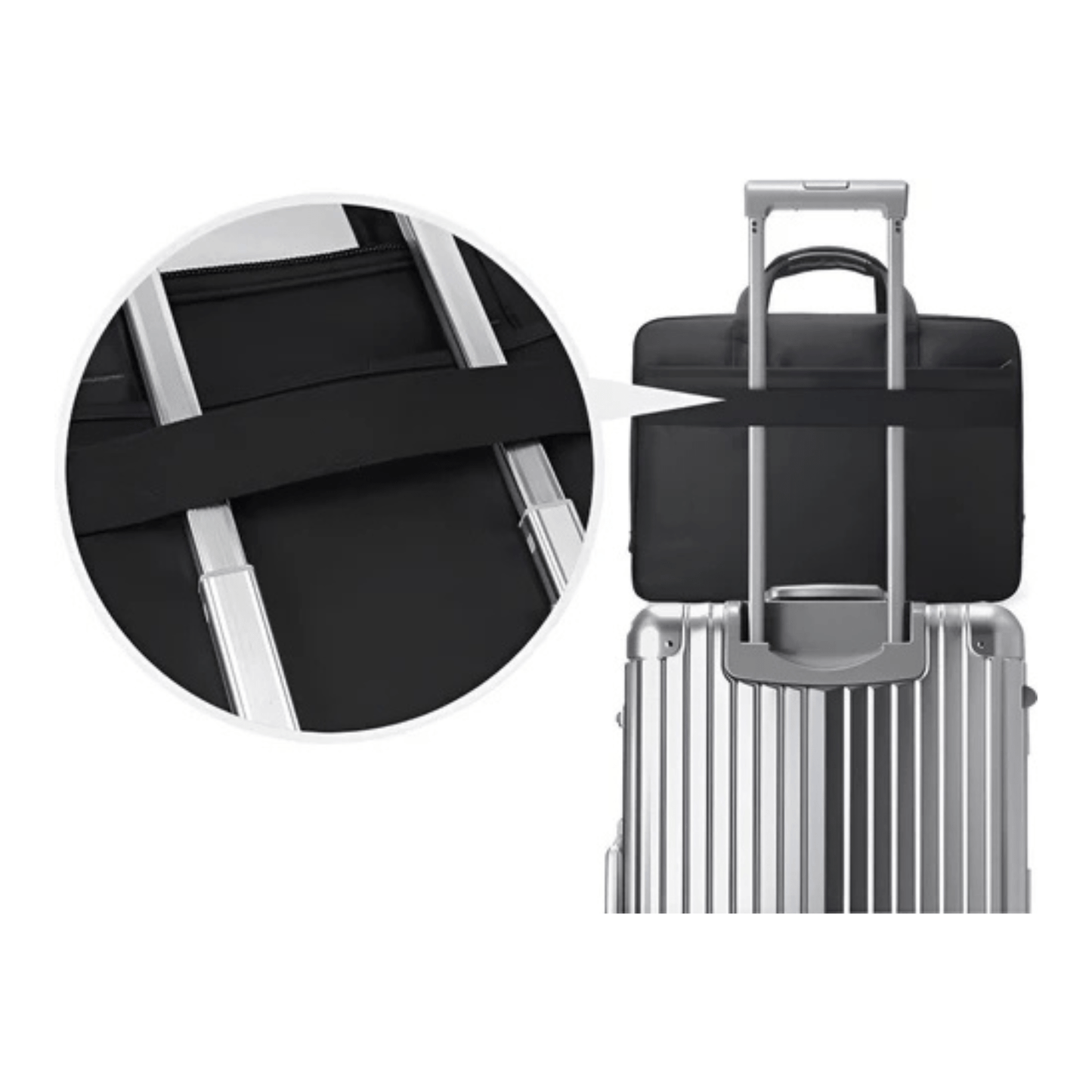 CarryQuest® - Laptoptas - Waterdicht Oxford Doek - Geschikt voor 15 inch Laptops - Zwart