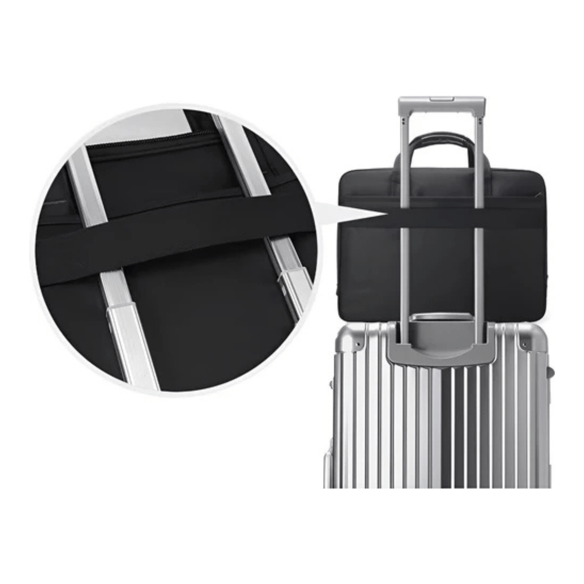 CarryQuest® - Laptoptas - Waterdicht Oxford Doek - Geschikt voor 15 inch Laptops - Zwart