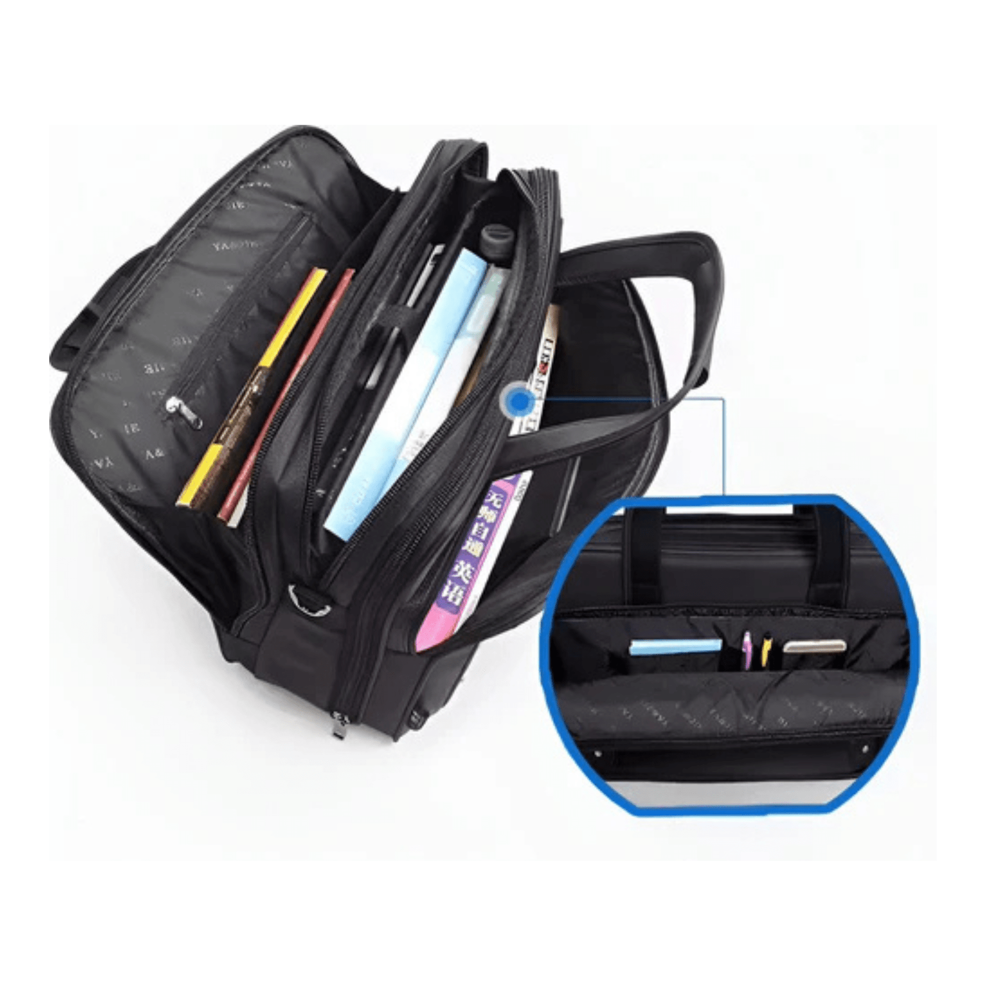 CarryQuest® - Laptoptas - Waterdicht Oxford Doek - Geschikt voor 15 inch Laptops - Zwart