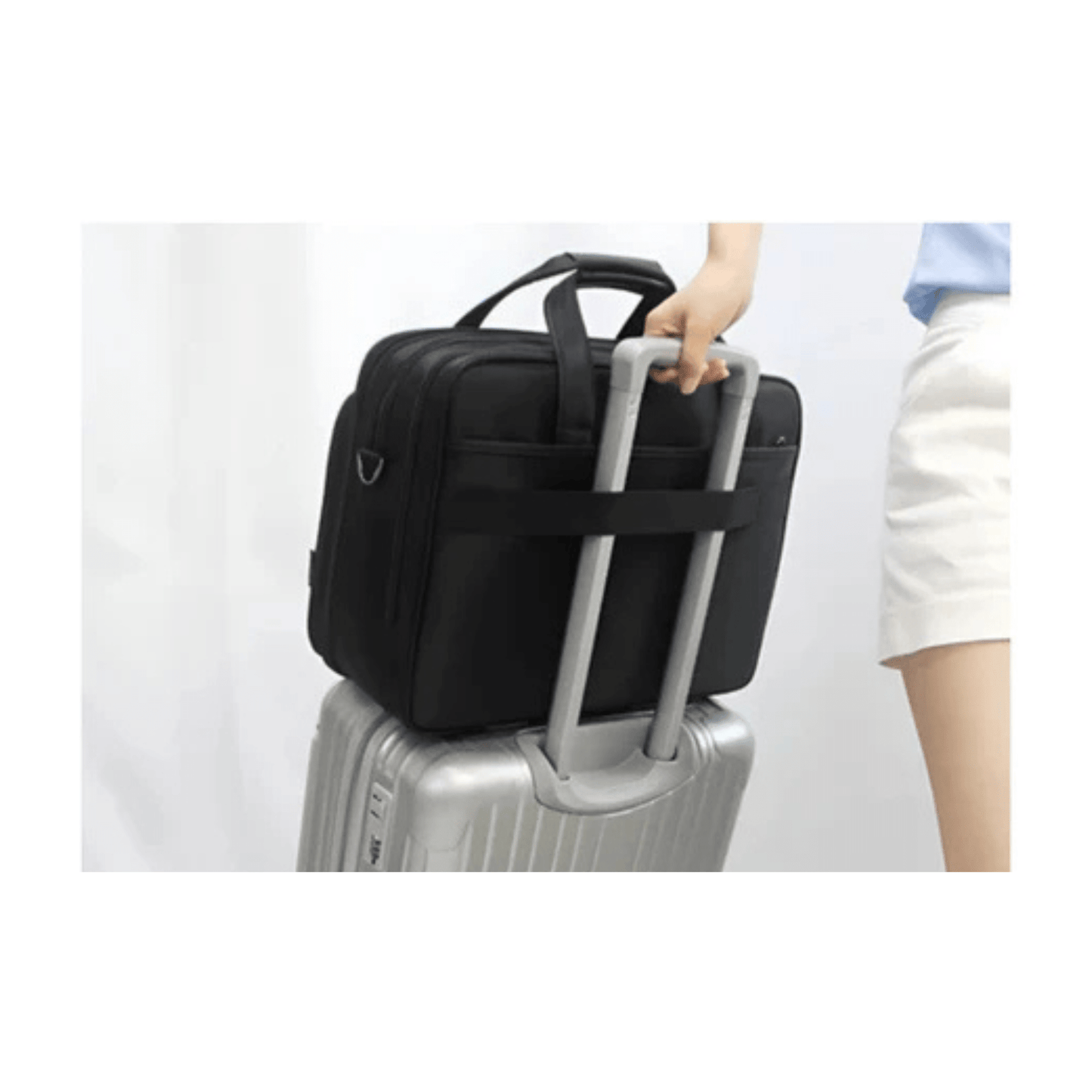 CarryQuest® - Laptoptas - Waterdicht Oxford Doek - Geschikt voor 17 inch Laptops - Zwart