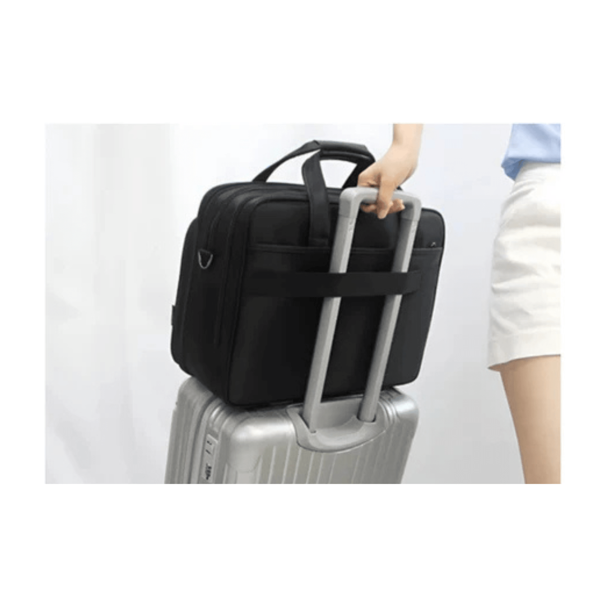 CarryQuest® - Laptoptas - Waterdicht Oxford Doek - Geschikt voor 17 inch Laptops - Zwart