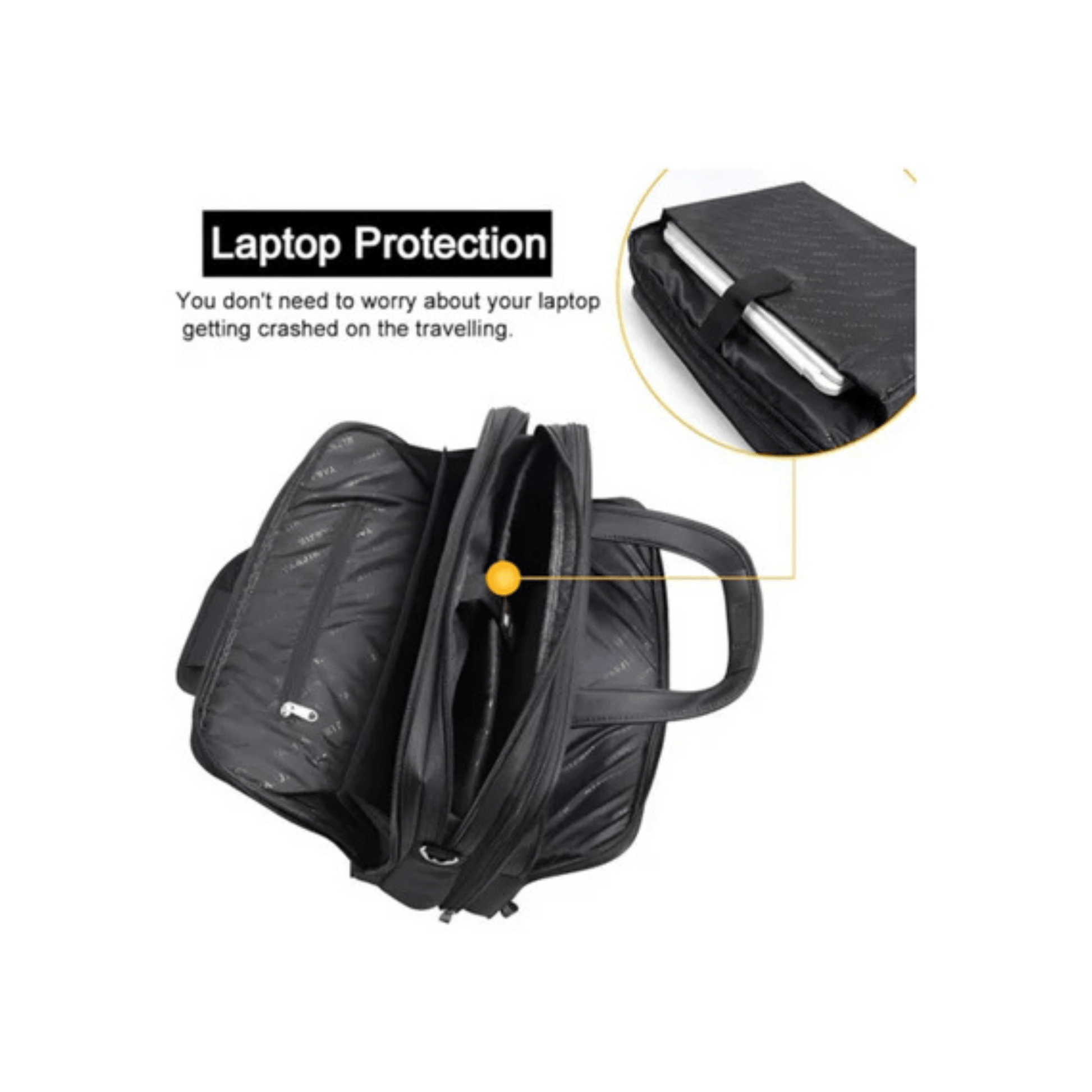 CarryQuest® - Laptoptas - Waterdicht Oxford Doek - Geschikt voor 17 inch Laptops - Zwart