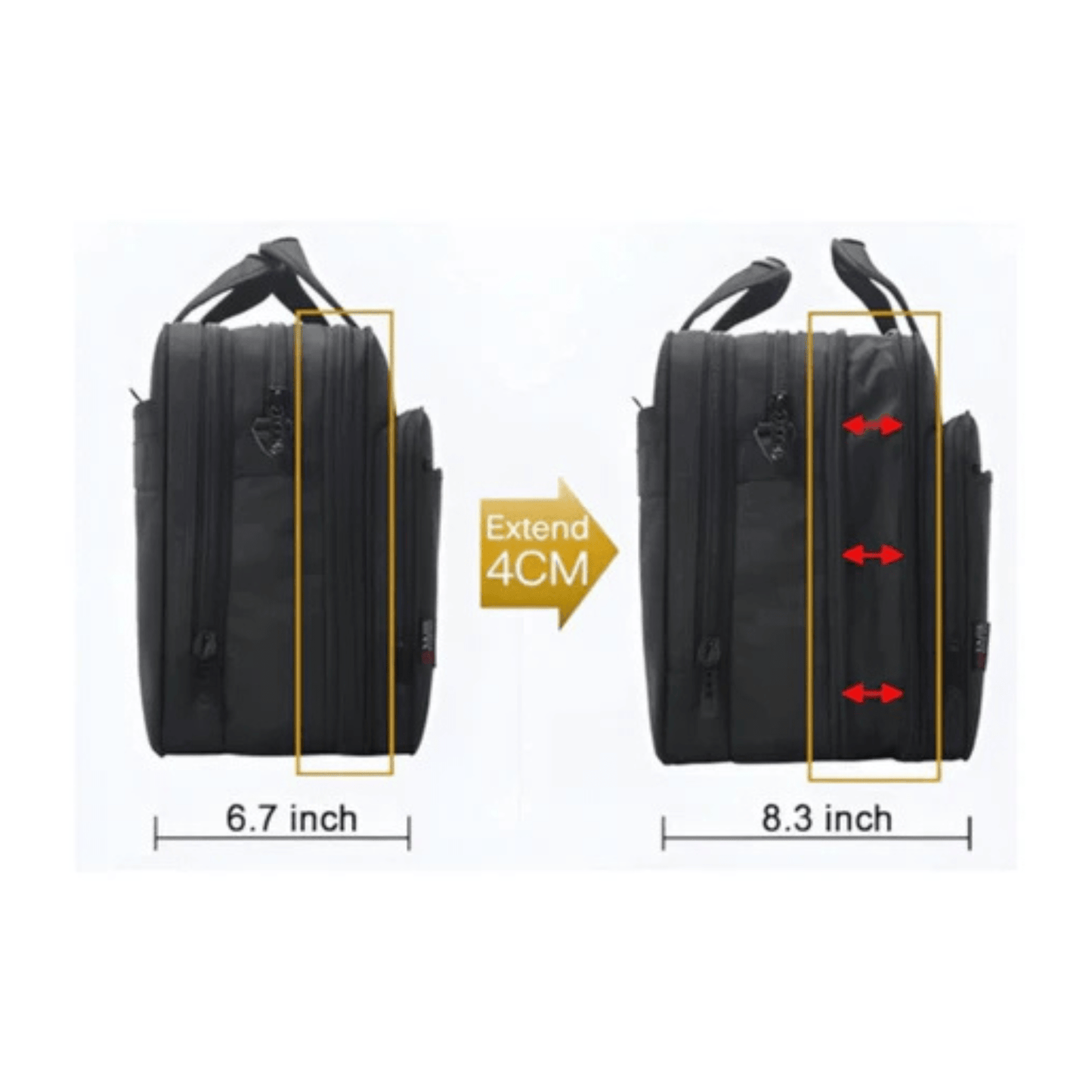 CarryQuest® - Laptoptas - Waterdicht Oxford Doek - Geschikt voor 17 inch Laptops - Zwart