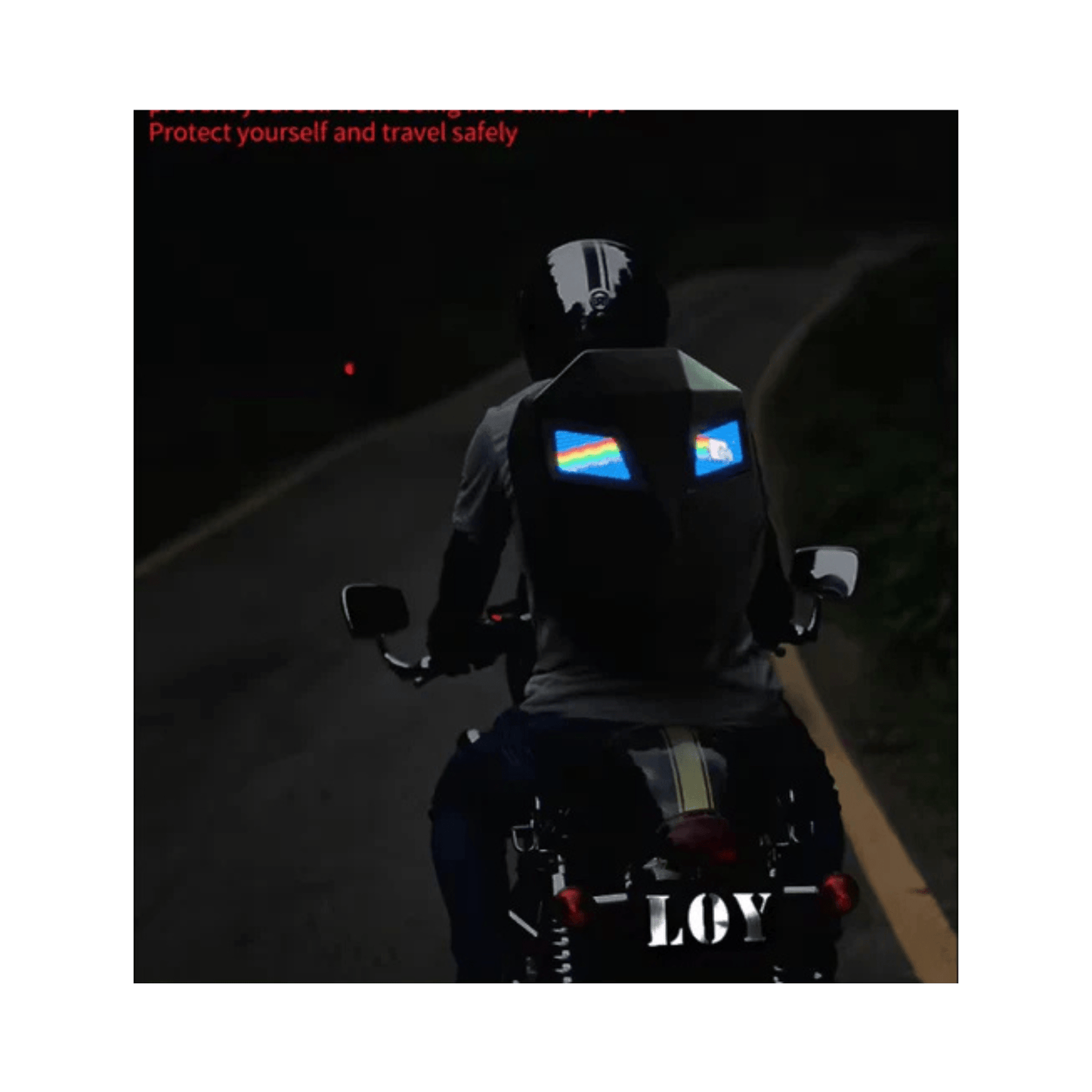 CarryQuest® - LED - rugzak + 20000mAh SOLAR Powerbank - Maat L - Motorrugzak - Motor Rugzak - ZwartCarryQuestsimple