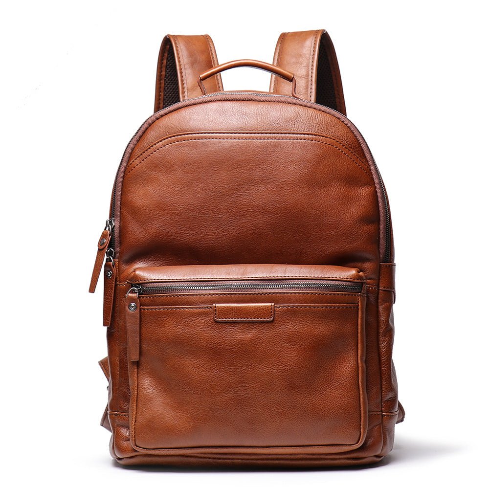 CarryQuest® Lederen Rugzak – 42x32x14cm – 16 Inch Laptop – Waterbestendig – Lichtgewicht – Retro StijlCarryQuest®simpleNiet Klaar